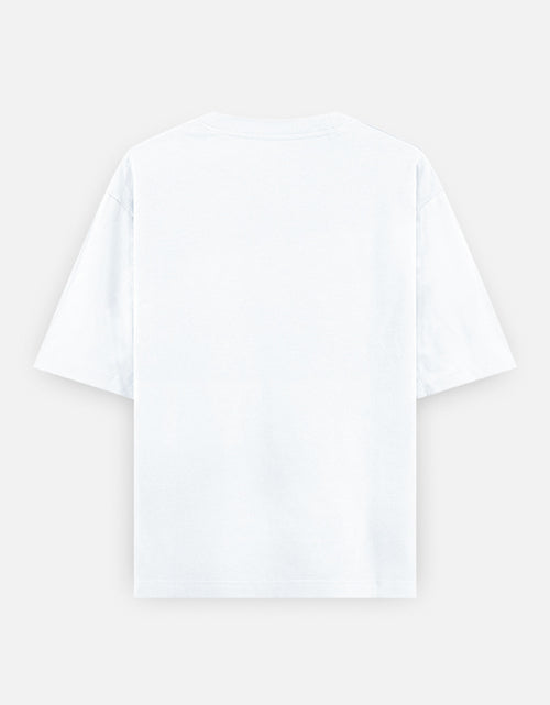 White oversized unisex T-shirt, plain back